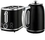HOMCOM Wasserkocher Toaster Set 1,7L Edelstahl Wasserkocher 2 Scheiben Toaster mit 6