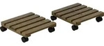 Outsunny 2er-Set Pflanzenroller rollbarer Pflanzenst&auml;nder mit Bremsen 30x30cm