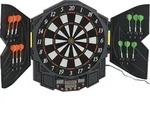HOMCOM Elektronische Dartscheibe Dartboard mit T&uuml;r 216 Spiele inkl. 4 LED 12...