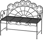 Outsunny Gartenbank 2-Sitzer Metall 107 x 55,5 x 90,5 cm robust rostfrei