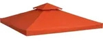 Outsunny Ersatzdach f&uuml;r Metallpavillon 3x3m Gartenpavillon Rostrot Polyester,