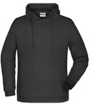 Herren Basic Kapuzensweatshirt JN796, schwarz, Gr&ouml;&szlig;e M - schwarz - M