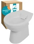 Sp&uuml;lrandloses Stand-WC in Manhattan-Grau, Tiefsp&uuml;ler mit waagerechtem Abgang...