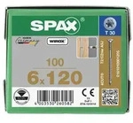 Justierschrauben Flachkopf T-STAR+ T30 Halterillen 4CUT WIROX 6 x 120mm