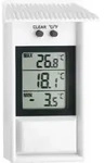 Thermometer Maximum-Minimum, digital f&uuml;r Innen und au&szlig;en, Kunststoff, wei&szlig; -