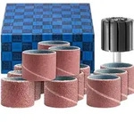 Schleifh&uuml;lsen-Set 13-tlg. Korund &Oslash; 22x20mm A60,80,150,240 mit Halter...