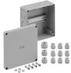 Abzweigkasten IP66 180x182x90mm gr Kst Tragschien Wand/Decke halogenfrei