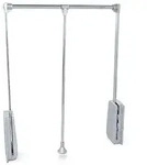 Kleiderlift f&uuml;r Garderoben Hang, 600 - 830, Verchromt, Stahl und Kunststoff, 1...