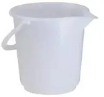 Industrie-Eimer 17 L, rund mit Ausguss, HDPE - natur