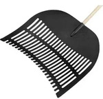 Laubschaufel 70x60, PP schw., D&uuml;lle 28mm - schwarz