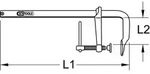 U-Schraubzwinge mit Knebel, 300x175mm