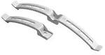 Tischplatte-Kabelhalter, doppelt, 45969,L 220mm,B 20mm, Kunststoff grau - grau