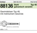 ART 88136 Gewinde&ouml;sen Stahl Typ 48 M 8 x 25 galv. verzinkt gal Zn S
