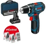 Akku-Bohrschrauber GSR 12V-15, mit 1 x 2.0 Ah, 1 x 4.0 Ah, Zubeh&ouml;r-Set in Tasche