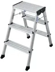 Roll-Klapptritt Rolly, Alu, 2 x 3 Stufen, silber