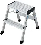 Roll-Klapptritt Rolly, Alu, 2 x 2 Stufen, silber