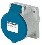 CEE-Anbausteckdose 3p 16A 230V/bl 6h ger IP44 schraublose Klemmen kst 75x75mm