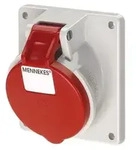 CEE-Anbausteckdose 5p 32A 400V/rt 6h kst IP44 schraublose Klemmen abgew 92x100mm