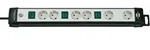 Premium-Line Steckdosenleiste 6-fach, 45&deg; Steckdosen, 3-fach schaltbar