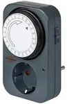 Zeitschaltuhr MZ 20, mechanische Timer-Steckdose mit Kindersicherung, grau