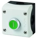 Drucktaster 1-fach gr&uuml;n rund &oslash;22mm 1S 1&Ouml; IP67 fl tastend