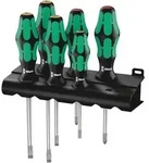 Schraubendrehersatz Kraftform Plus 334/6 Lasertip + Rack, 6-teilig