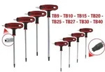 T-Griff-Torx-Winkelstiftschl&uuml;ssel-Satz, 8-teilig, mit Bohrung