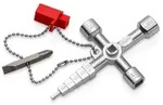 Schaltschrankschl&uuml;ssel 00 11 04 Kreuzform mit langer Kette mit Bit ZDG 90mm