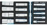 Steckschl&uuml;sseleinsatz Satz 163-459/15 ∙ 1/2 Zoll (12,5 mm) Vierkant hohl ∙