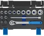 19 DMU-20 Steckschl&uuml;ssel-Satz 1/2", 15-teilig, 6-kant, 10-32mm