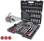 1/4"+3/8"+1/2" Steckschl&uuml;ssel-Satz, 216-teilig