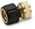 Messing Schlauchkupplung 1/2" und 5/8"" mit Aqua Stop"