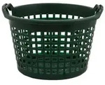 Gartenkorb 15 kg, gr&uuml;n, rund