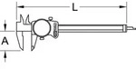Uhren-Messschieber, Messgenauigkeit +/-0,02