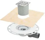 Badablauf Advantix 4939 DN 50, Kunststoff grau, Ablauf waagerecht