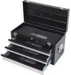 Werkzeugtruhe mit 3 Schubladen-schwarz, L508xH255xB303mm - schwarz