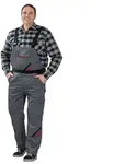 Latzhose 2332 schiefer/schwarz/rot, Gr&ouml;&szlig;e 26 - grau/schwarz - 26