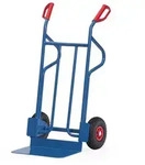 Stahlrohrkarre B1216L, Luftreifen, Tragkraft 350kg - blau