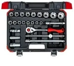 R69003024 Steckschl&uuml;ssel-Satz 1/2" 10-32mm 24-teilig - rot
