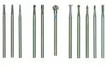 Feinfr&auml;sersatz (Wolfram-Vanadiumstahl), 5-tlg. (Rad, Kugel, Kegel, Zyl.,...