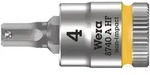 8740 A HF Zyklop Bitnuss 1/4", Haltefunktion f&uuml;r Innensechskant, 4 x 28mm - gelb