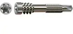 Terrassenschraube ZylKo Edelstahl A2 blank Fixiergewinde T-STAR plus T25, 5x48mm