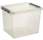 Aufbewahrungsbox Q-line H6162702 52l Deckel transparent - transparent