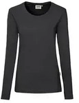 Damen Longsleeve Mikralinar&reg; 179, karbongrau, Gr&ouml;&szlig;e L - grau - L