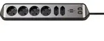 brennenstuhl&reg;estilo Ecksteckdosenleiste mit USB-Ladefunktion 6-fach 4x Schutzkontakt