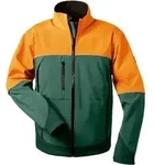 Waldarbeiter-Softshelljacke SANDDORN, gr&uuml;n/orange, Gr&ouml;&szlig;e L - gr&uuml;n/orange - 2