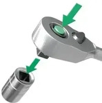 1/2" (12,5mm) Feinzahnknarre RSW.4.5&deg; L.265,5mm
