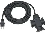 Baustellen-Verl&auml;ngerungskabel 10m H07RN-F3G1,5 schwarz mit 3-fach...