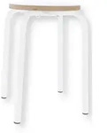 PARIS Hocker &ndash; Modernes Design mit Stahlrohrgestell wei&szlig;