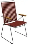 Outdoor Stuhl Click verstellbare R&uuml;ckenlehne paprika